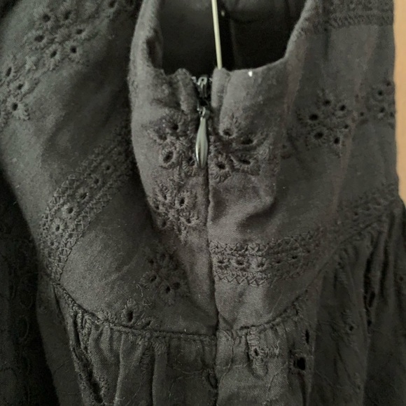 Lulu’s Eyelet Black Dress - Picture 4 of 6